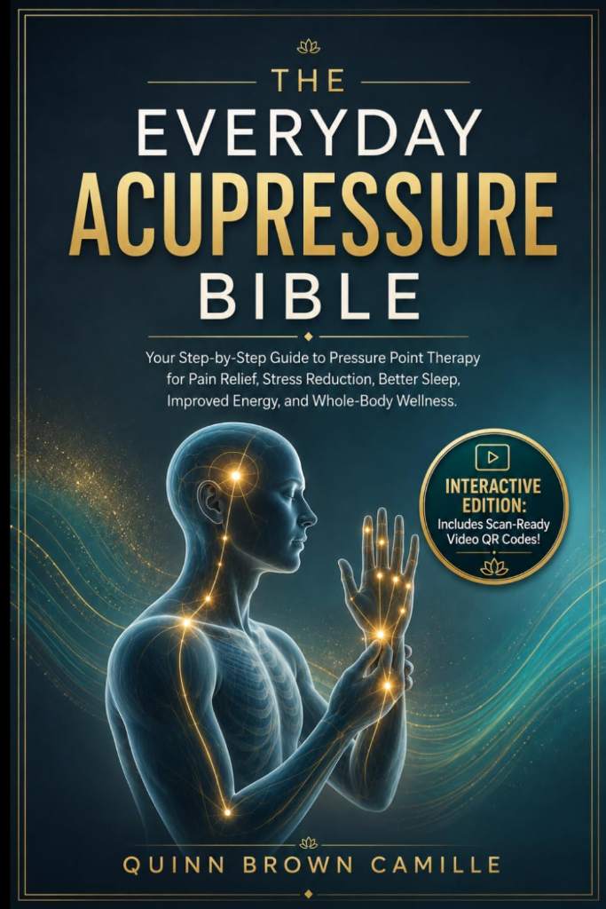 THE EVERYDAY ACUPRESSURE BIBLE: Your Step-by-Step Guide to Pressure Point Therapy for Pain Relief, Stress Reduction, Better Sleep, Improved Energy, and Whole-Body Wellness by Quinn Brown Camille | barcode:9798184846262 | source:'9798184846262.jpg