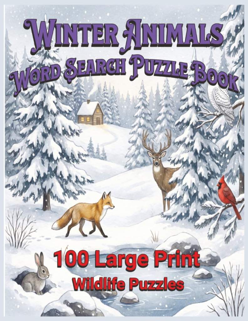 Winter Animals Word Search Puzzle Book: 100 Large Print Wildlife Puzzles by Brian McClanahan | barcode:9798184853741 | source:'9798184853741.jpg