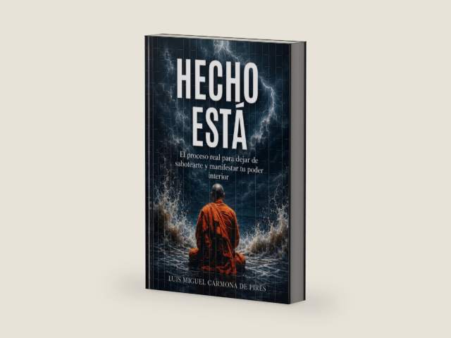 HECHO ESTÁ: El proceso real para dejar de sabotearte y manifestar tu poder interior (Spanish Edition) by Luis Miguel Carmona de Pires | barcode:9798184963563 | source:'9798184963563-right-three-quarter.jpg