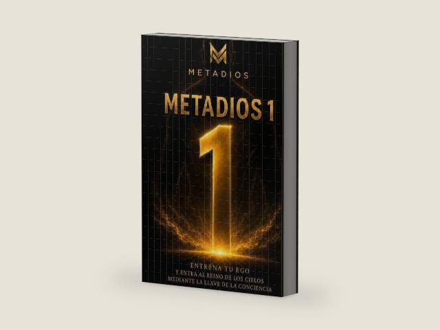 METADIOS 1 LIBRO FÍSICO EN PASTA DURA: ENTRENAMIENTO DEL EGO Y DESARROLLO DE LA CONCIENCIA (Spanish Edition) by DIEGO A ROJO MORENO | barcode:9798185361016 | source:'9798185361016-right-three-quarter.jpg