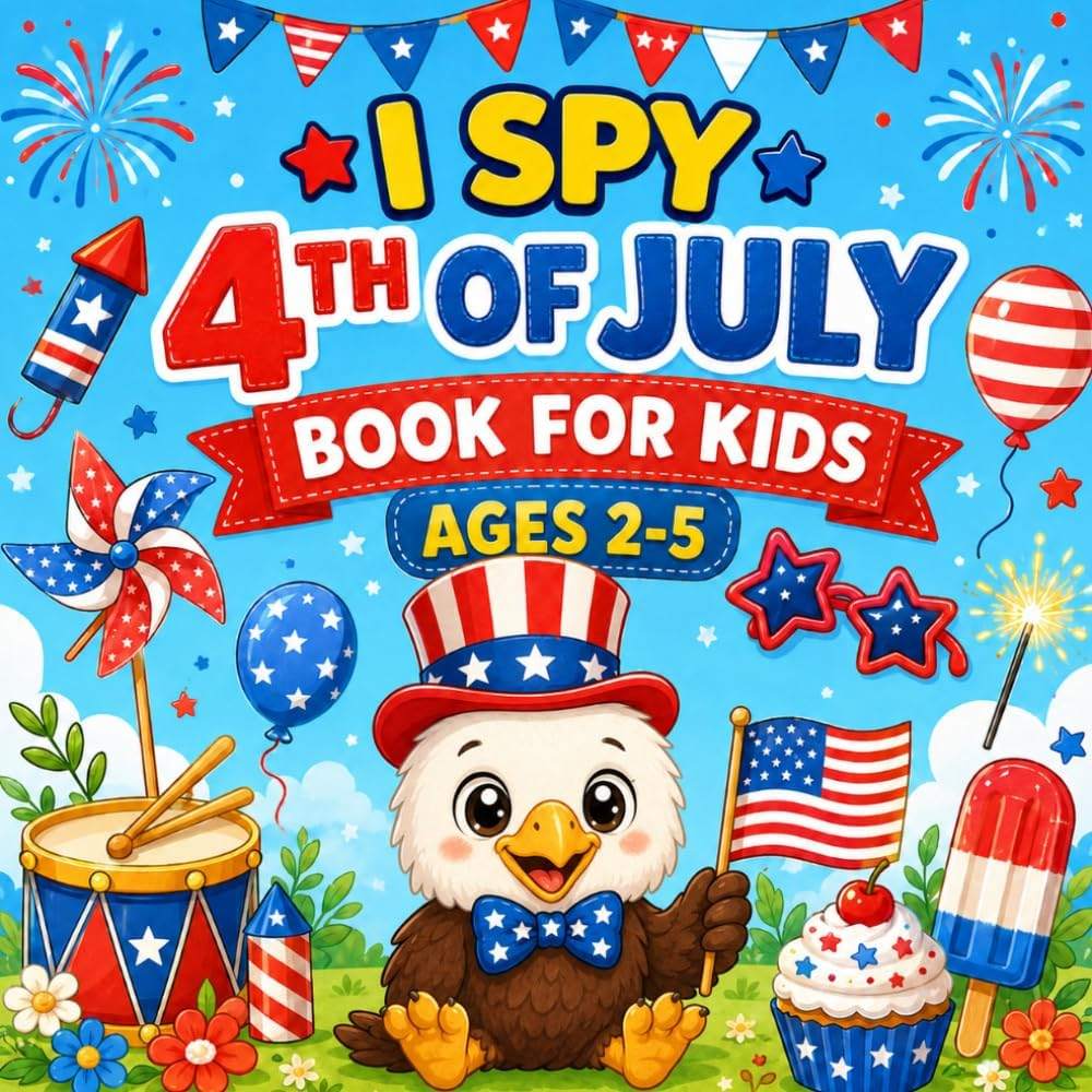 I Spy 4th of July Book for Kids Ages 2-5: Interactive Independence Day Color and Learn Activities with Fun Search and Find Adventures for Toddlers and Preschoolers by Olivia Kayrleen | barcode:9798196079481 | source:'9798196079481.jpg