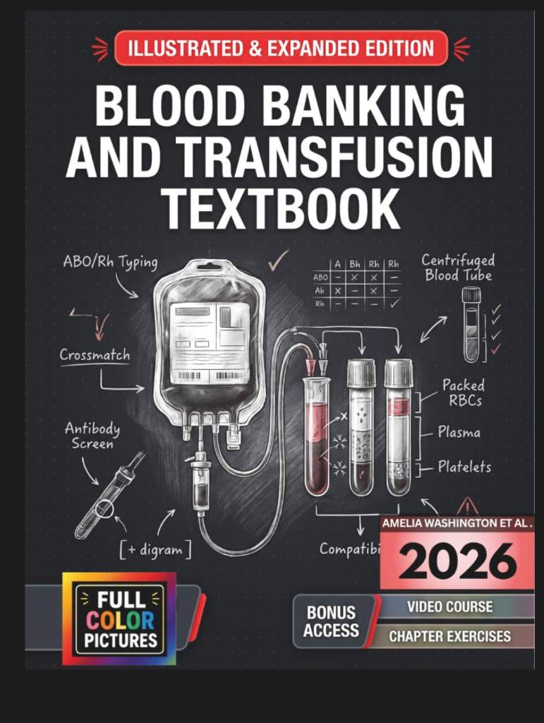 BLOOD BANKING AND TRANSFUSION TEXTBOOK: Illustrated & Expanded | Practical, Evidence-Informed Clinical Guide to Immunohematology, Blood Management, and Safe Patient-Centered Transfusion Care by Amelia Washington | barcode:9798196514937 | source:'9798196514937.jpg