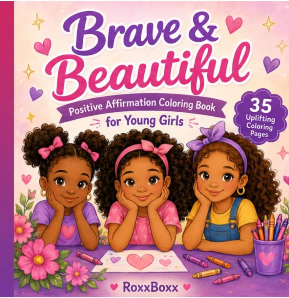 Brave & Beautiful: Positive Affirmation Coloring Book for Young Girls by Roxx Boxx | barcode:9798196517914 | source:'9798196517914.jpg