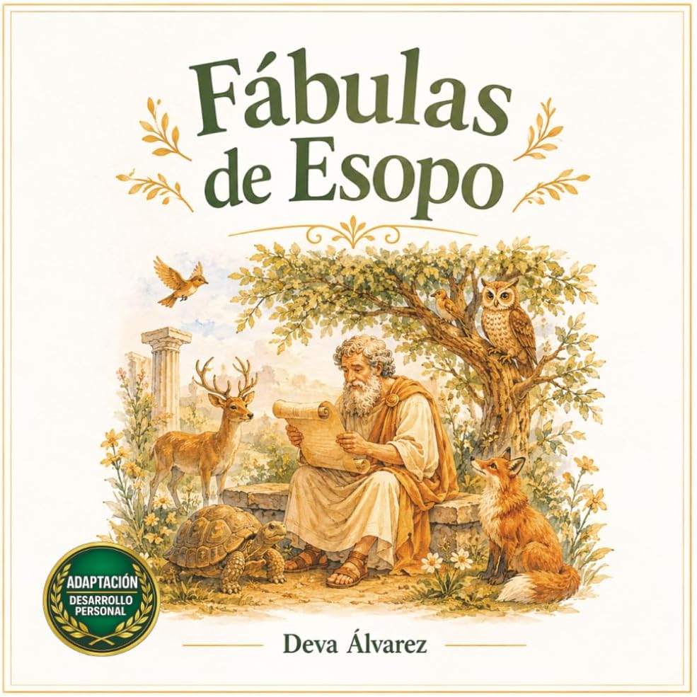 Las Fábulas de Esopo para Niños: Adaptación ilustrada para los más peques con moralejas sobre valores, autoestima y desarrollo personal (Cuentos Infantiles de 4 a 6 años) (Spanish Edition) by Deva Álvarez | barcode:9798196770463 | source:'9798196770463.jpg