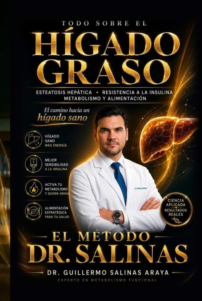 Todo sobre el Hígado Graso: Una guía educativa sobre el metabolismo hepático, la resistencia a la insulina y la alimentación (Spanish Edition) by Guillermo Salinas | barcode:9798199116374 | source:'9798199116374.jpg