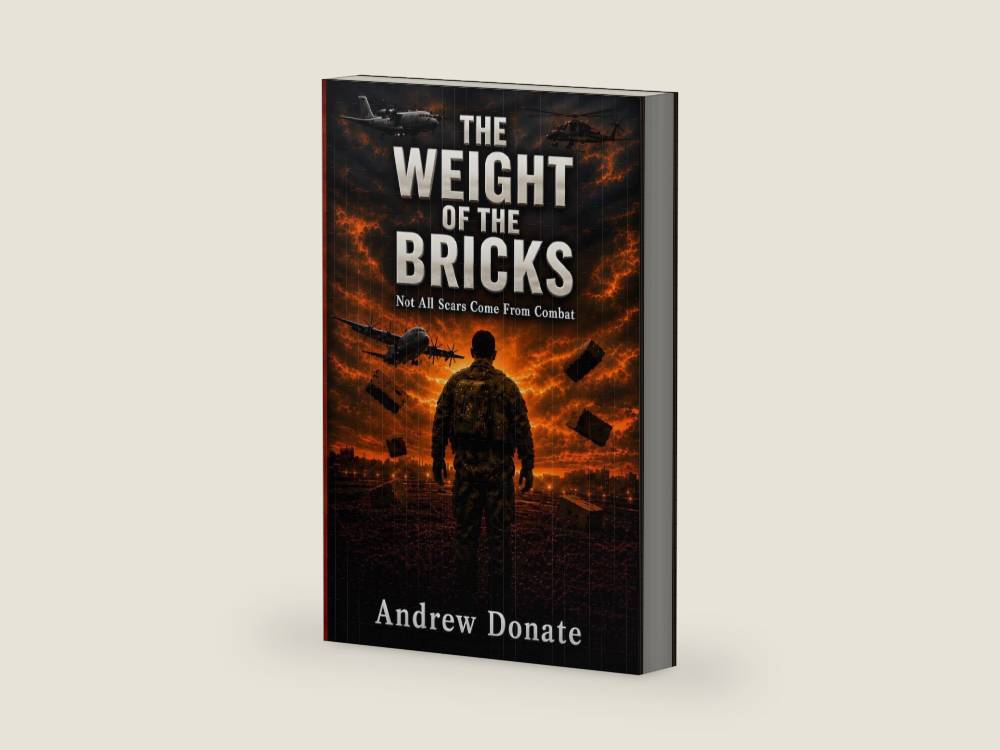 The Weight of the Bricks: Not All Scars Come From Combat by Andrew Donate | barcode:9798199245685 | source:'9798199245685-right-three-quarter.jpg