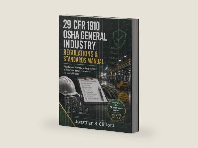 29 CFR 1910 OSHA General Industry Regulations & Standards Manual: Foundations, Methods, and Applications in Workplace Hazard Compliance for Safety ... OSHA Construction Industry Manual) by Jonathan R. Clifford | barcode:9798199844567 | source:'9798199844567-right-three-quarter.jpg