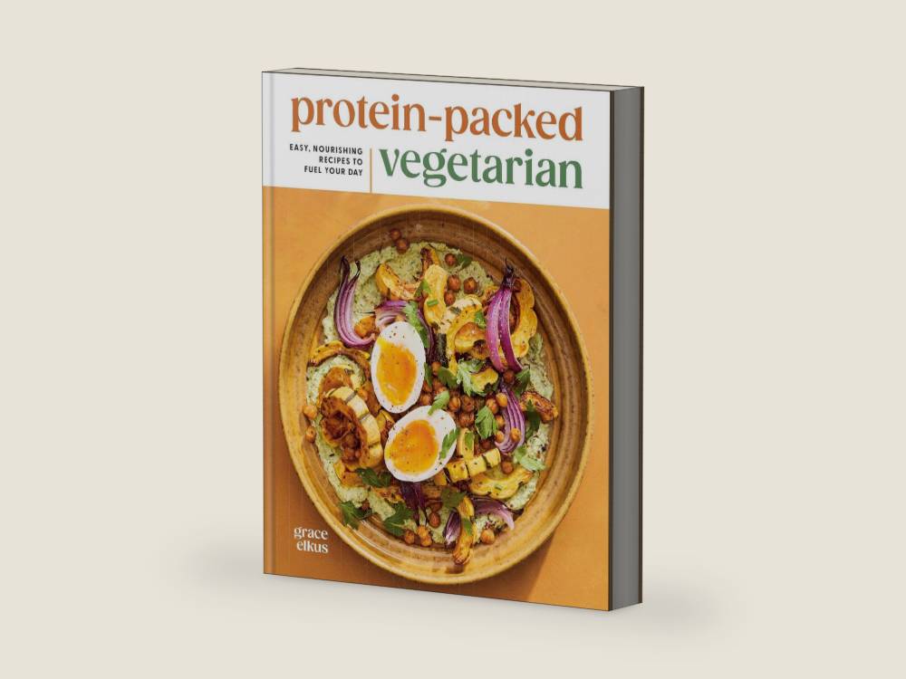 Protein-Packed Vegetarian: Easy, Nourishing Recipes to Fuel Your Day: A High-Protein Cookbook by Grace Elkus | barcode:9798217034024 | source:'9798217034024-right-three-quarter.jpg
