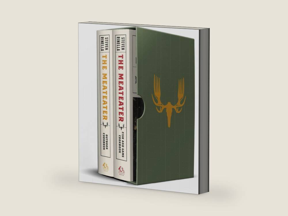 MeatEater Cookbooks Box Set: The MeatEater Fish and Game Cookbook, The MeatEater Outdoor Cookbook by Steven Rinella | barcode:9798217154807 | source:'9798217154807-right-three-quarter.jpg