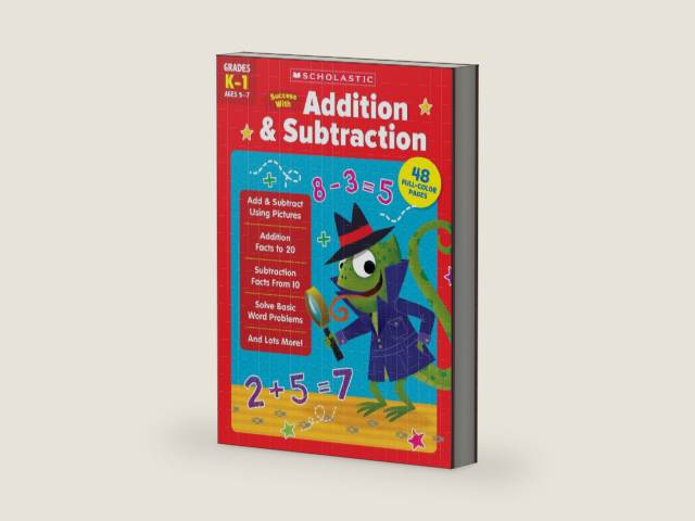 Scholastic Success with Addition & Subtraction (K-1) by Scholastic Teaching Resources | barcode:9798225033323 | source:'9798225033323-right-three-quarter.jpg