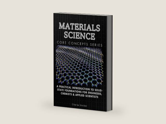 Materials Science Core Concepts Series: A Practical Introduction to Solid-State Foundations for Engineers, Chemists & Applied Scientists by Charles Sinclair | barcode:9798242452169 | source:'9798242452169-right-three-quarter.jpg