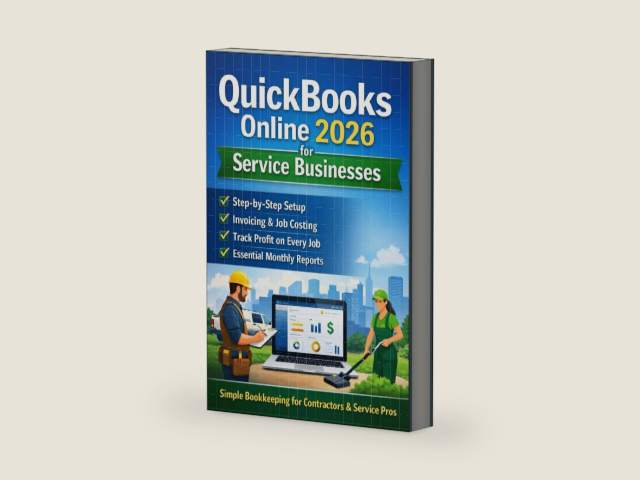 QuickBooks Online 2026 for Service Businesses by Bernard Schrembs | barcode:9798243168229 | source:'9798243168229-right-three-quarter.jpg