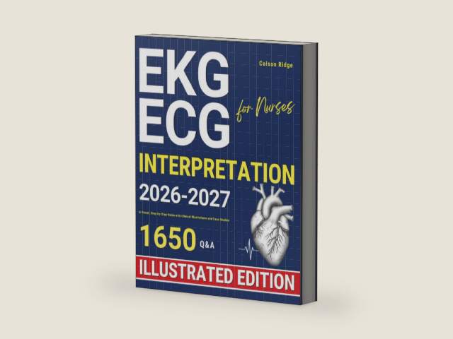 ECG | EKG Interpretation for Nurses: A Visual, Step-by-Step Guide with Clinical Illustrations and Case Studies by Colson Ridge | barcode:9798245011264 | source:'9798245011264-right-three-quarter.jpg