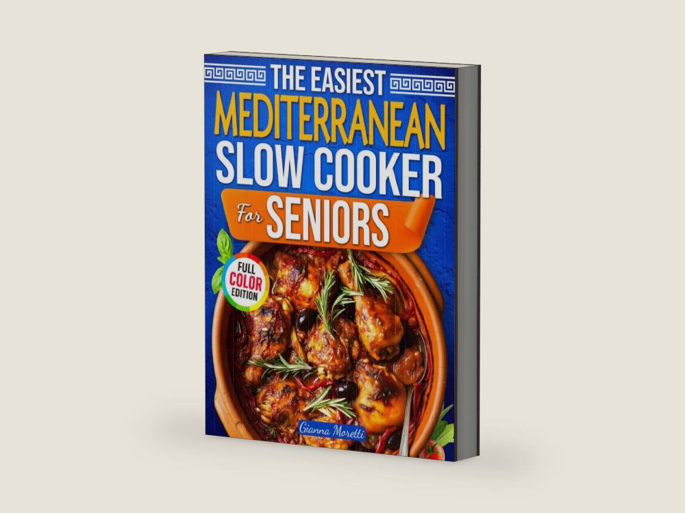 The Easiest Slow Cooker Mediterranean Diet for Seniors: 101+ Delicious One-Pot Mediterranean Meals for Heart Health, Longevity, and Healthy Weight by Gianna Moretti | barcode:9798246532966 | source:'9798246532966-right-three-quarter.jpg