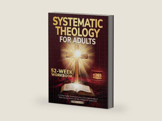 Systematic Theology for Adults: A 52-Week Guided Workbook to Gain a Clear Understanding of What Christians Believe and Why It Matters for Modern Life by Tamsin Keller | barcode:9798248153596 | source:'9798248153596-right-three-quarter.jpg