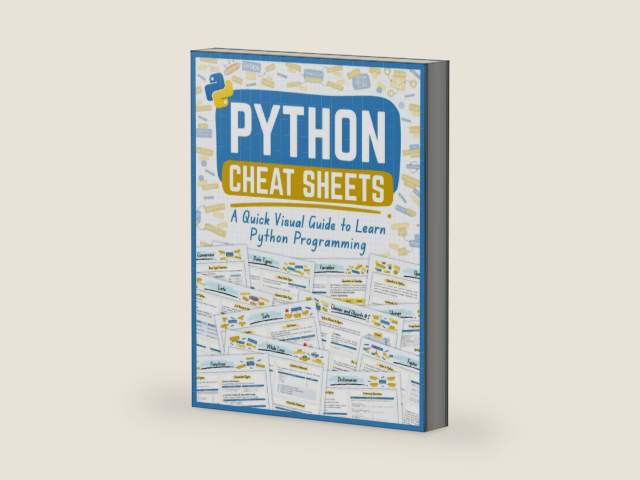 Python Cheat Sheets: A Quick Visual Guide to Learn Python Programming by Amal Abid | barcode:9798248171569 | source:'9798248171569-right-three-quarter.jpg