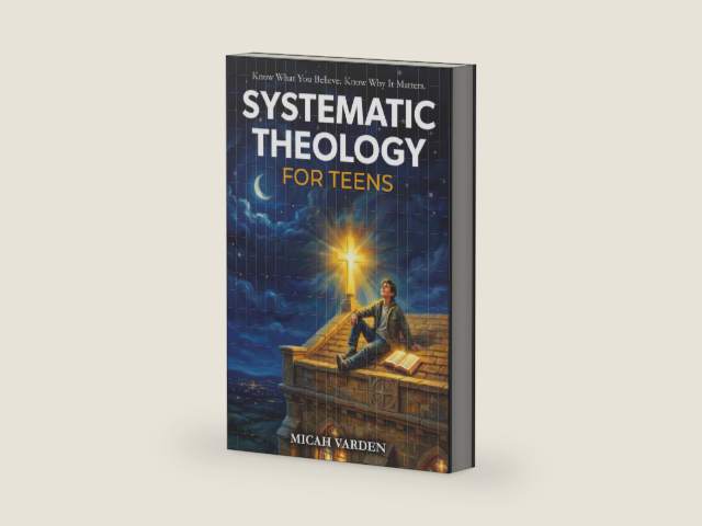 Systematic Theology for Teens: 15 Story-Based Lessons on Christian Doctrine and Biblical Faith That Help Teenagers Understand What They Believe and Why It Matters (Systematic Theology for Everyone) by Micah Varden | barcode:9798248677665 | source:'9798248677665-right-three-quarter.jpg