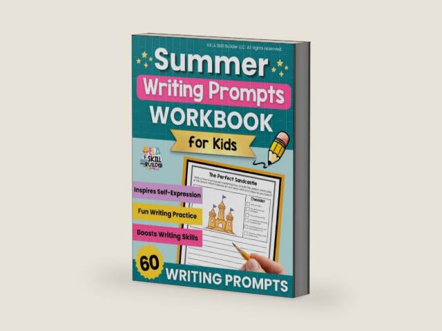 Summer Writing Workbook for Kids in Grades 2-5: 60 Fun Summer Writing Prompts for Writing Practice at Home or Summer School (Writing Prompt Workbooks for Grades 1-5) by Jen Goasdone | barcode:9798249729806 | source:'9798249729806-right-three-quarter.jpg