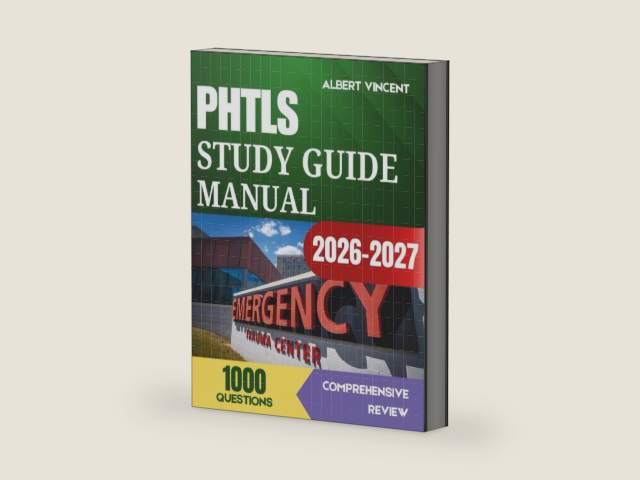 PHTLS Study Guide Manual 2026-2027: Complete Prehospital Trauma Life Support Review with 1,000 Practice Questions by Albert Vincent | barcode:9798250235556 | source:'9798250235556-right-three-quarter.jpg