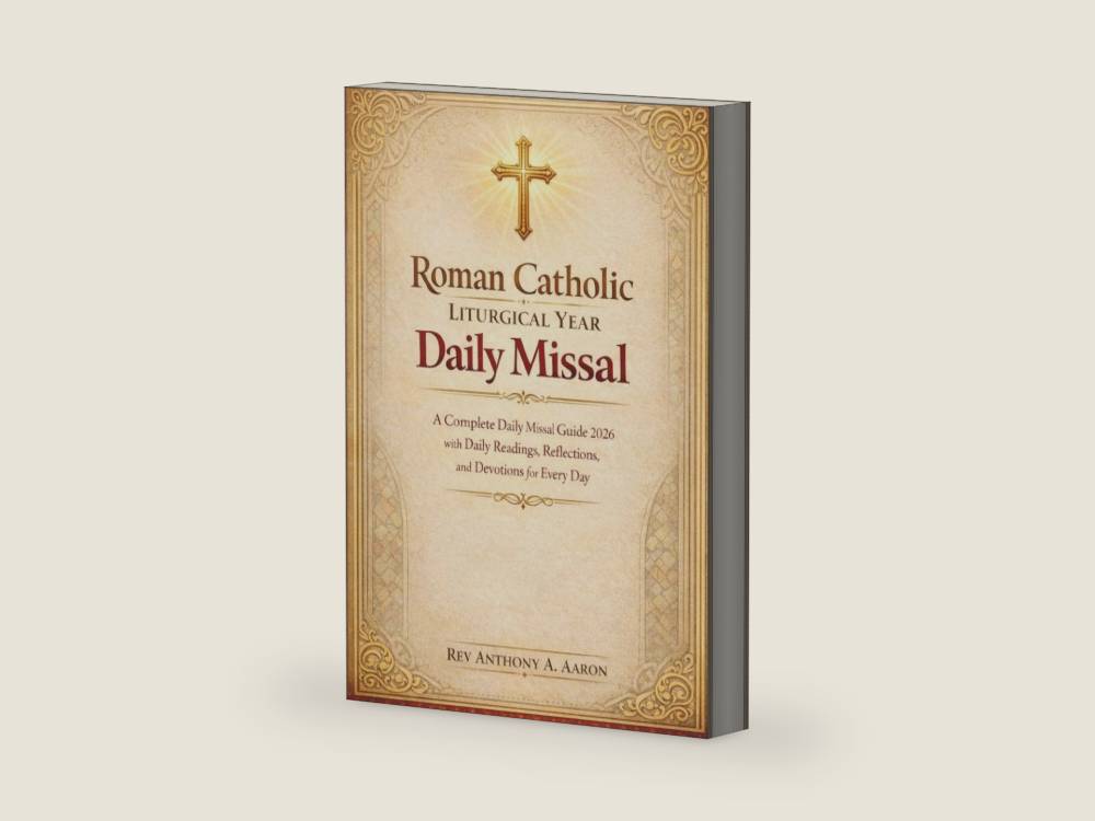 Roman Catholic Liturgical Year Daily Missal: A Complete Daily Missal Guide 2026 with Daily Readings, Reflections, and Devotions for Every Day by Rev. Anthony A. Aaron | barcode:9798251467246 | source:'9798251467246-right-three-quarter.jpg