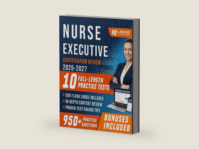 Nurse Executive Certification Review 2026-2027: Comprehensive Nurse Executive Board Certified Prep with 10 Full-Length Practice Tests, 950+ Practice ... Explanations for First Attempt Pass Success by Juanita D. Koch | barcode:9798251488753 | source:'9798251488753-right-three-quarter.jpg
