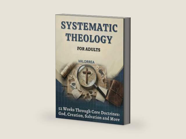 Systematic Theology for Adults - 52 Week Workbook: Valorrea Theology-Series by Valorrea Theology-Series | barcode:9798251897029 | source:'9798251897029-right-three-quarter.jpg