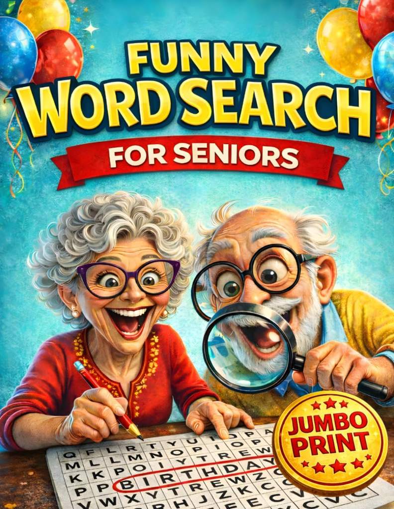 Funny Word Search for Seniors: 100 Engaging Themed Word Find Puzzles in Jumbo Print - A Relaxing Gift for Seniors Over 70, Perfect for Birthdays and Christmas by Emily Carter | barcode:9798252518695 | source:'9798252518695.jpg