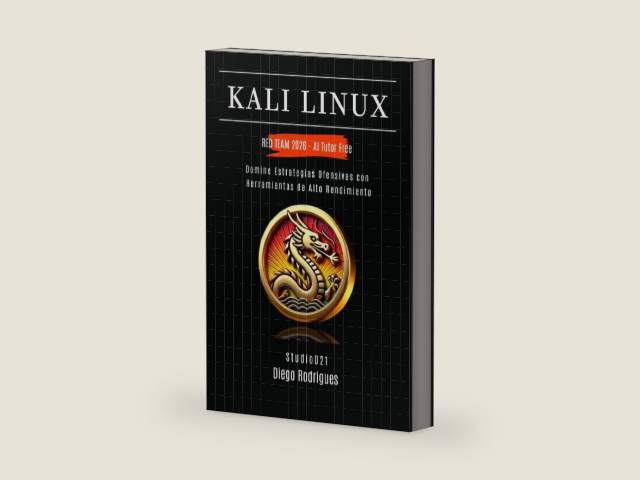 KALI LINUX RED TEAM 2026 - AI Tutor Free: Domine Estrategias Ofensivas con Herramientas de Alto Rendimiento (KALI LINUX & FRAMEWORKS España) (Spanish Edition) by Diego Rodrigues | barcode:9798252624365 | source:'9798252624365-right-three-quarter.jpg