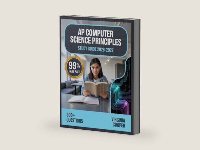 AP Computer Science Principles Study Guide 2026-2027: Comprehensive Topic Overview, Practice Question Bank, Answer Keys, and In-Depth Explanations by Virginia Cooper | barcode:9798252812908 | source:'9798252812908-right-three-quarter.jpg