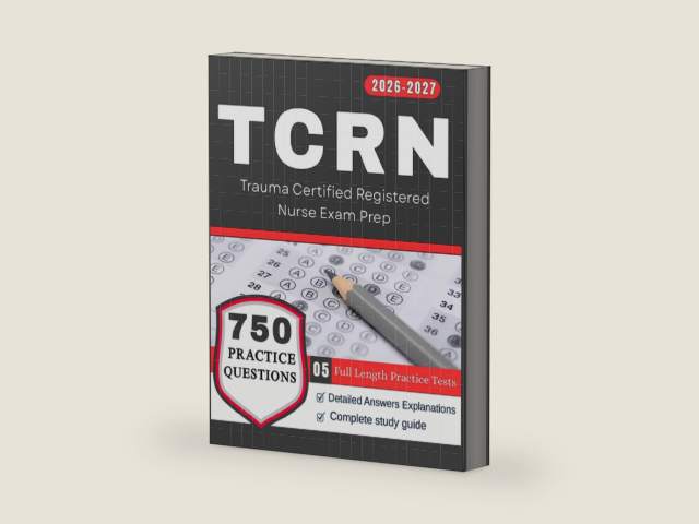 TCRN Study Guide 2026-2027: 5 Full Length Practice Tests and 750 Practice Questions for Trauma Certified Registered Nurse Exam Prep by Conly Cooper | barcode:9798253454886 | source:'9798253454886-right-three-quarter.jpg
