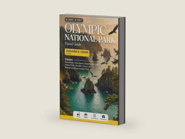 OLYMPIC NATIONAL PARK TRAVEL GUIDE 2026/2027: Plan Smarter, Explore Every Ecosystem, Rainforests, Mountains, and Wild Coast with Itineraries, Maps & Insider Tips by Marjorie R. Cohen | barcode:9798254405214 | source:'9798254405214-right-three-quarter.jpg