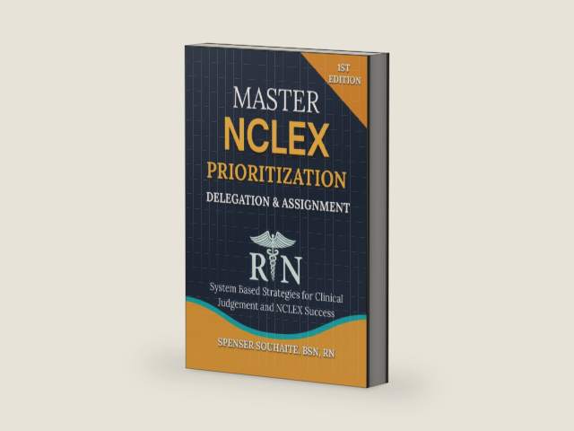 Master NCLEX Prioritization Delegation & Assignment by Spenser Souhaite | barcode:9798254951636 | source:'9798254951636-right-three-quarter.jpg