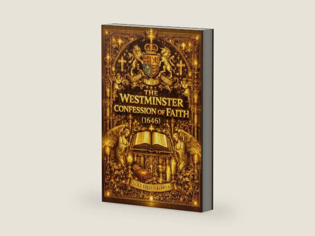 The Westminster Confession of Faith (1646): The Authoritative Seventeenth-Century Statement of Reformed Theology — A Comprehensive and Systematic ... the Covenant of Grace, Divine Providence, by Westminster Assembly | barcode:9798257832147 | source:'9798257832147-right-three-quarter.jpg