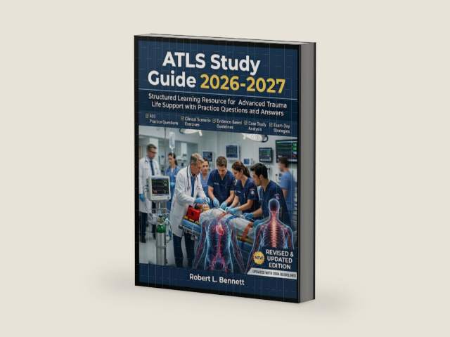 ATLS Study Guide 2026-2027: Structured Learning Resource for Advanced Trauma Life Support with Practice Questions and Answers by Robert L. Bennett | barcode:9798258480248 | source:'9798258480248-right-three-quarter.jpg
