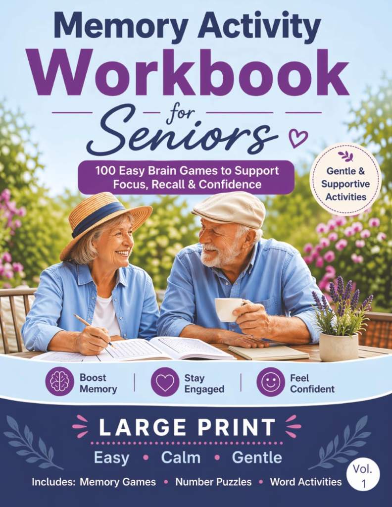 Memory Activity Workbook for Seniors: 100 Easy Brain Games to Improve Memory, Boost Focus & Support Cognitive Health | Large Print Puzzles for Dementia & Alzheimer’s Care (The Not Done Yet Series) by Ellen Good | barcode:9798258903068 | source:'9798258903068.jpg