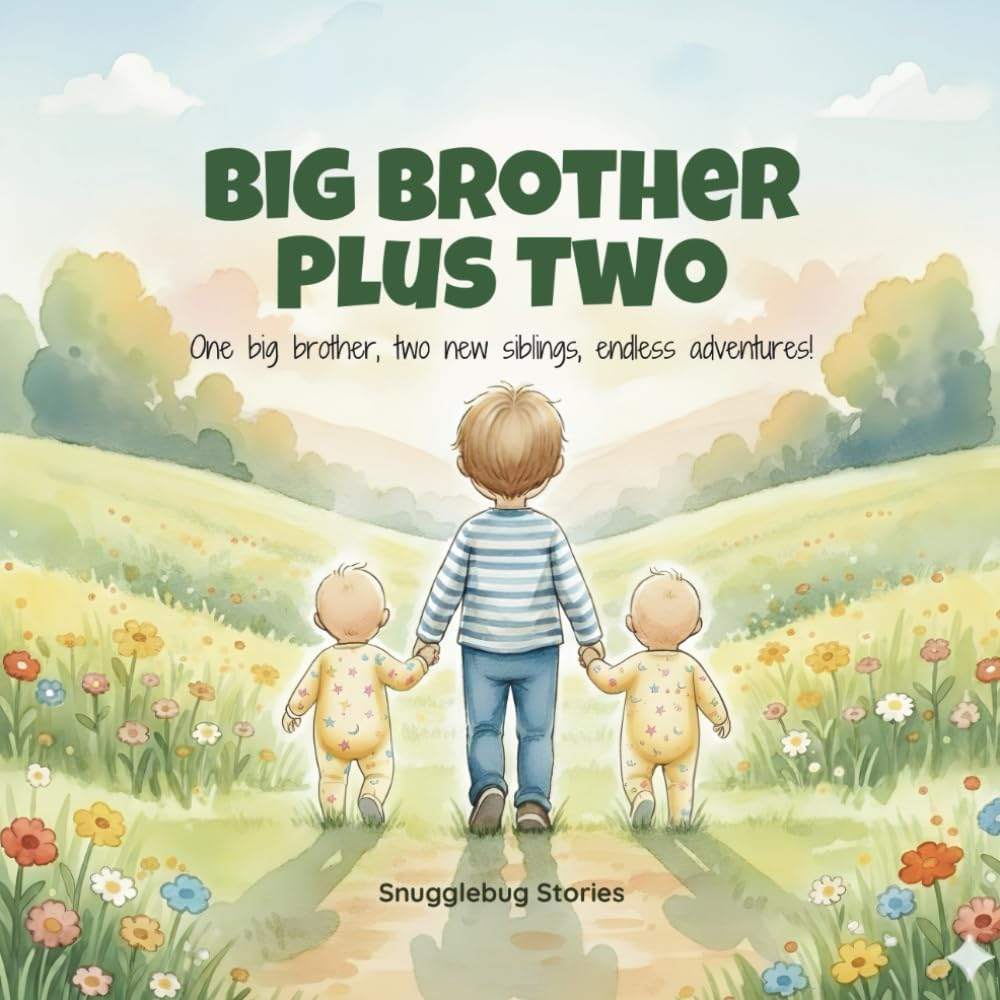Big Brother Plus Two: One big brother, two new siblings, endless adventures! (Becoming a Big Sibling to Twins) by Snugglebug Stories | barcode:9798264950766 | source:'9798264950766.jpg