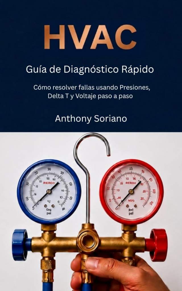 HVAC Guia de diagnostico Rapido: Como resolver fallas usando presiones,delta y voltaje paso a paso (Spanish Edition) by Mr Anthony Soriano | barcode:9798265122872 | source:'9798265122872.jpg