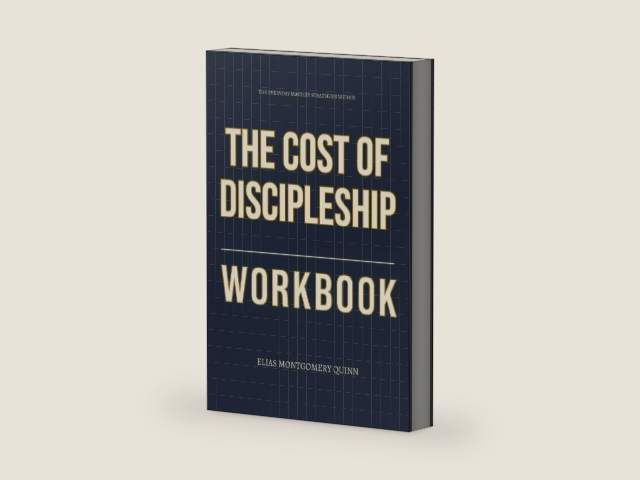 The Everyday Mastery Strategies Within The Cost of Discipleship Workbook: How to Fully Embody Bonhoeffer’s Demands and Walk the Narrow Road Without Excuses by Elias Montgomery Quinn | barcode:9798265176530 | source:'9798265176530-right-three-quarter.jpg