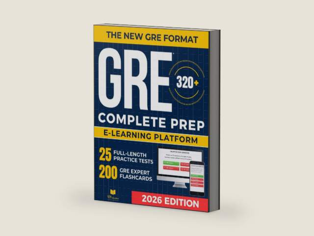 GRE Test Prep: The Most Complete Study Guide with 10 Full-Length Practice Tests, Weekly Bonus Exams, and 200 Flashcards to Master Every Section of the New GRE Format and Achieve Your Best Score by Vector Path Education | barcode:9798266915183 | source:'9798266915183-right-three-quarter.jpg