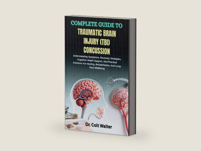COMPLETE GUIDE TO TRAUMATIC BRAIN INJURY (TBI) CONCUSSION: Understanding Symptoms, Recovery Strategies, Cognitive Health Support, And Practical ... Rehabilitation, And Long-Term Wellbeing by Dr. Colt Walter | barcode:9798268948318 | source:'9798268948318-right-three-quarter.jpg