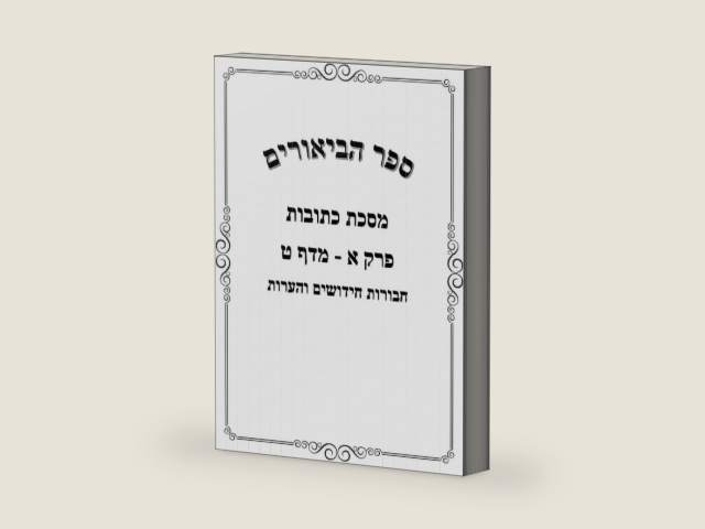 ספר הביאורים: כתובות פ"א (Hebrew Edition) by אברהם יוסף סאנעס | barcode:9798272759498 | source:'9798272759498-right-three-quarter.jpg