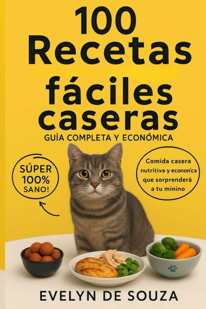100 Recetas Fáciles Caseras para Gatos: Guía completa, nutritiva y económica para tu minino (Spanish Edition) by Evelyn de Souza | barcode:9798274785556 | source:'9798274785556.jpg