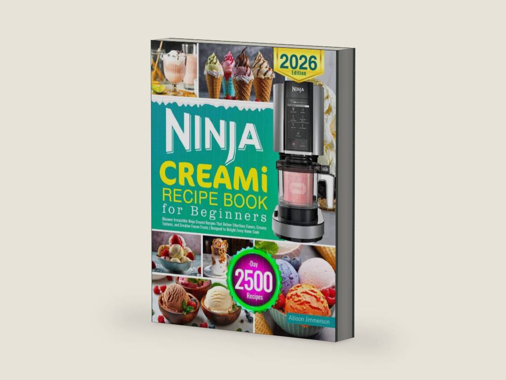 Ninja CREAMi Recipe Book for Beginners: Discover Irresistible Ninja Creami Recipes That Deliver Effortless Flavors, Creamy Textures, and Creative Frozen Treats | Designed to Delight Every Home Cook by Allison Jimmerson | barcode:9798275835946 | source:'9798275835946-right-three-quarter.jpg