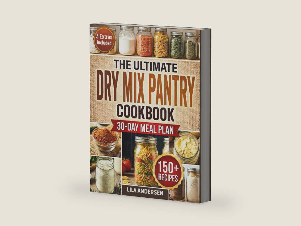 The Ultimate Dry Mix Pantry Cookbook: 150+ Easy, Budget-Friendly Homemade Recipes for Quick Meals, Clean Ingredients, & an Organized Pantry | 30-Day Meal Plan and Shopping List (Pantry Mastery Series) by Lila Andersen | barcode:9798277282359 | source:'9798277282359-right-three-quarter.jpg