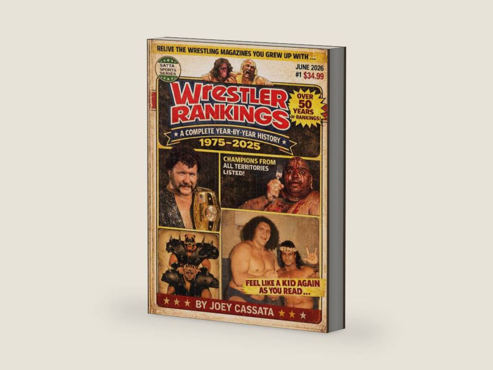 Wrestler Rankings: A Complete Year by Year History 1975–2025 by Joey Cassata | barcode:9798278499282 | source:'9798278499282-right-three-quarter.jpg