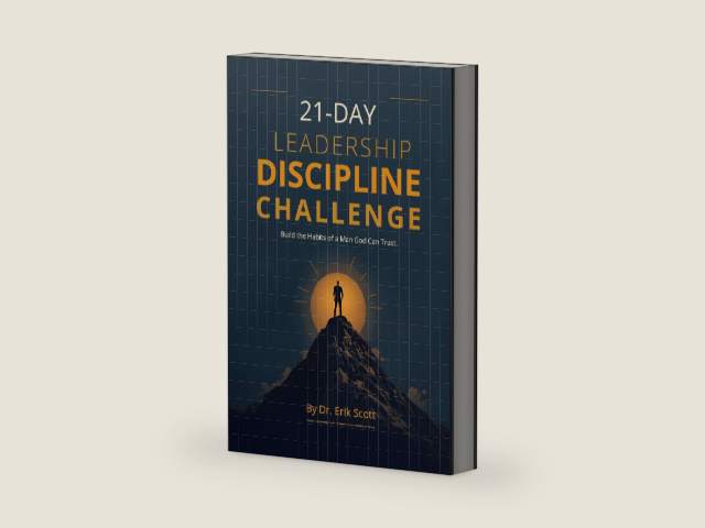 21 Day Leadership Discipline Challenge: Build the habits of a man God can trust. by Erik Scott | barcode:9798278632825 | source:'9798278632825-right-three-quarter.jpg