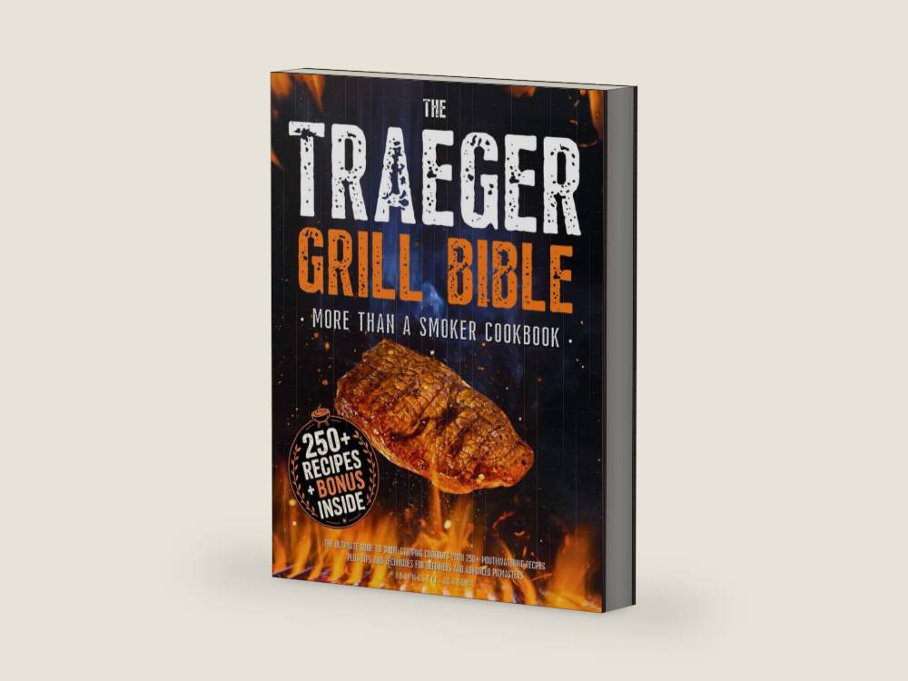 The Traeger Grill Bible • More Than a Smoker Cookbook: The Ultimate Guide to Show-Stopping Cookouts with 250+ Mouthwatering Recipes plus Tips and Techniques for Beginners and Advanced Pitmasters by BBQ Master Academy | barcode:9798282293777 | source:'9798282293777-right-three-quarter.jpg
