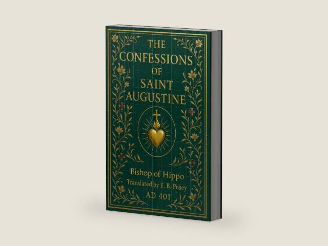 The Confessions of Saint Augustine: A complete edition with original book divisions, faithfully preserving the classic text for modern readers seeking spiritual depth and timeless insight by Saint Augustine | barcode:9798283095844 | source:'9798283095844-right-three-quarter.jpg