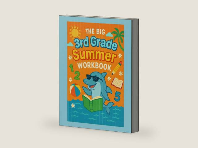 The Big 3rd Grade Summer Workbook: 100+ Pages of Fun Learning for Kids Ages 7–9: Boost Confidence, Retain Skills, and Get Ready for Back-to-School! by Stone Scribbles | barcode:9798284623398 | source:'9798284623398-right-three-quarter.jpg