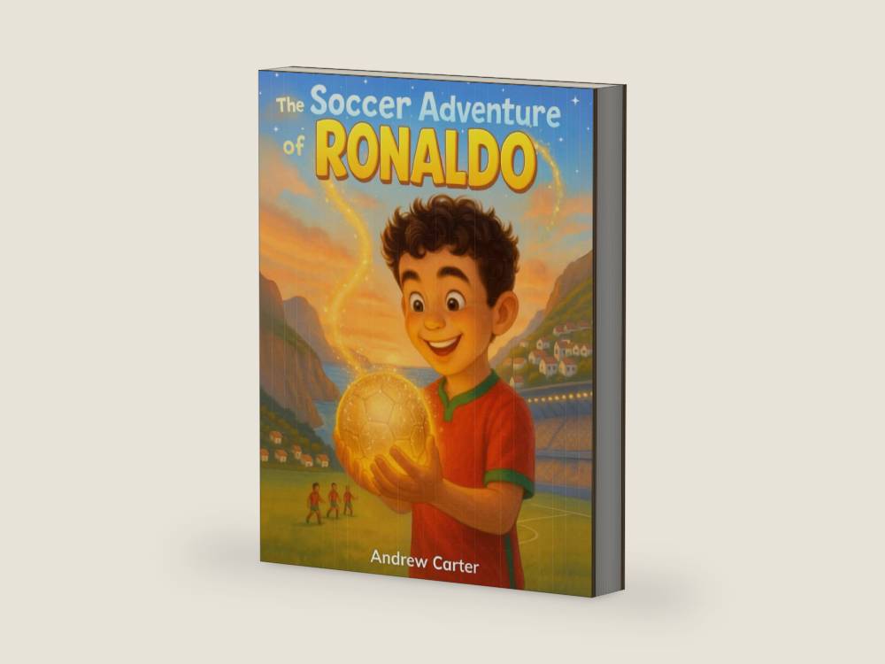 The Soccer Adventure of Ronaldo: Illustrated Soccer Book for Kids 5–9 | Inspiring Biography of Cristiano Ronaldo, Hard Work & Believing in Yourself (Illustrated Soccer Biographies) by Andrew Carter | barcode:9798285039440 | source:'9798285039440-right-three-quarter.jpg